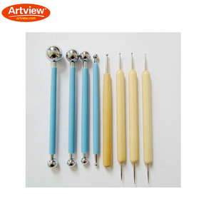 Artview 8Pcs Clay Sculpting Tools Set Ball Stylus embossing Pottery & Ceramics Tools DIY Arts Crafts lines Carving Modeling Tool gift