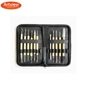 Artview 11Pcs Wooden Carving Knifes Pottery & Polymer Clay Tools Set with Bag Packing 