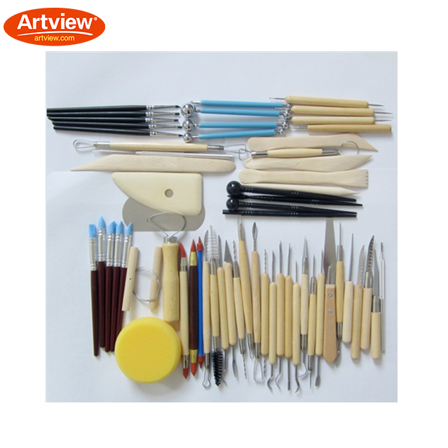 Artview 59Pcs Clay Tools Set Pottery Clay Multi-purpose Carving Knives DIY Professional Art Making Tools Beginners for Clay Tools